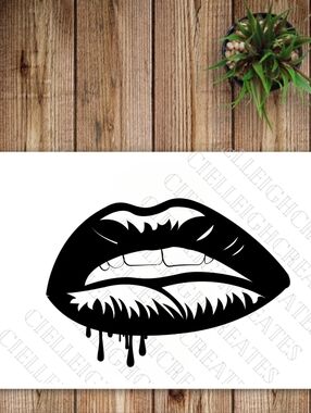 *2 for $20* Lips Vinyl decal sticker Handcrafted